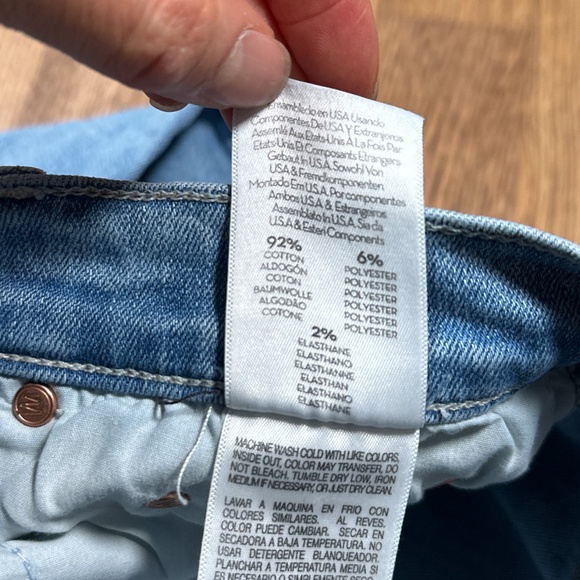 Mother High Waisted Rider Skimp Dreamer Distressed Straight Jeans Womens 28 - Picture 11 of 13